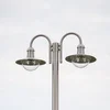 Image de Lindby - Lantaarnpalen - 2lichts - Roestvrij staal, polycarbonaat - H: 200 cm - E27 - roestvrij staal, helder
