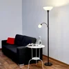 Image de Lindby - vloerlamp - 2lichts - Metaal, glas - H: 180 cm - E27 - roest, witte albast, witte opaal
