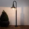 Image de Lindby - Tuinpad verlichting - 1licht - Aluminium, polycarbonaat - H: 120 cm - E27 - zwart, helder