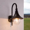 Image de Lindby - Wandlamp buiten - 1licht - Aluminium, polycarbonaat - H: 44.2 cm - E27 - zwart, helder
