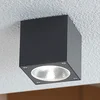 Image de Lucande - LED plafondlamp - 1licht - aluminium - H: 9.4 cm - grafietgrijs - Inclusief lichtbron