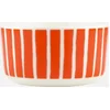 Image de Marimekko - Piccolo - Kom - 5dl - Oranje wit gestreepd