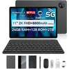 Image de Blackview ZENO 10 Tablet - 5G AI Tablet - 24GB RAM - 128 GB ROM - 11 inch - 8800mAh - Met Toetsenbord(QWERTY), Beschermhoes, Muis, Stylus - Android 15 Tablet - Widevine L1 - GPS - Zwart