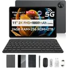 Image de Blackview ZENO 10 Tablet - 5G AI Tablet - 24GB RAM - 256 GB ROM - 11 inch - 8800mAh - Met Toetsenbord(QWERTY), Beschermhoes, Muis, Stylus - Android 15 Tablet - Widevine L1 - GPS - Zwart