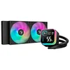 Image de DeepCool LQ240 - Vloeistofkoelsysteem processor - Afmeting radiator: 240mm - voor Intel LGA: 1851, 1700, 1200, 115x - AMD AM5, AM4 - 2x FD12 ARGB Fans - zwart