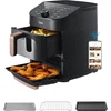 Image de Air fryer MF-CY110A - Heteluchtfriteuse - dubbele stapel - overlappende heteluchtfriteuse - slimme wifi-synchronisatie met Alexa - 11L XL verticaal ruimtebesparend ontwerp - 10-in-1 mandgrillpan - geschikt voor 3 tot 8 personen - 2400 W