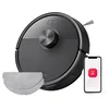 Image de Roborock Q7 M5 Set Robotstofzuiger met dweilfunctie 10000 Pa sterke zuigkracht Dubbel antiklitsysteem  150 min gebruiksduur  LiDAR-navigatie Stofzuigerrobot voor tapijt  Dierenharen Zwart Q5 PRO Upgrade 2 Dweilen