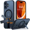Image de TORRAS Hoesje Geschikt voor Apple iPhone 16 - UPro Pstand Spin - Compatibel met MagSafe - 360° Draaibare Magnetische Standaard - Back Cover Zwart
