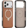Image de TORRAS Ostand Q Pro Leather - Hoesje Geschikt voor Apple iPhone 17 Pro - Compatibel met MagSafe - 360° Draaibare Magnetische Standaard - Back Cover Kickstand Ring - Bruin