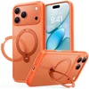 Image de TORRAS UPro Ostand Spin Hoesje Geschikt voor Apple iPhone 17 Pro Max - Compatibel met MagSafe - 360° Draaibare Magnetische Standaard - Back Cover Kickstand Ring - Oranje