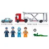 Image de Sluban Town Autotransporter vrachtwagen bouwspeelgoed kinderen vanaf 6 jaar - Constructiespeelgoed modelbouw - bouwdoos met 581 bouwstenen - M38-B0880