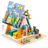 Image de Sluban Girls Dream Kampeerhut bouwspeelgoed kinderen vanaf 6 jaar   Constructiespeelgoed bouwdoos met 341 bouwstenen   M38-B1088