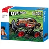 Image de Sluban PowerBricks Monster Truck Oranje Racing Off Road bouwspeelgoed   Constructiespeelgoed voertuig modelbouw   bouwdoos met 269 bouwstenen   M38-B1160   vanaf 6 jaar