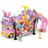 Image de Sluban Girl's Dream Popmuziek dubbeldekker bouwspeelgoed kinderen vanaf 8 jaar - Constructiespeelgoed modelbouw - bouwdoos met 412 bouwstenen - M38-B1165