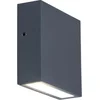 Image de LUTEC Gemini XF - Wandlamp voor buiten - Extra plat - Aluminium armatuur - LED - 750 Lumen - 4000K wit licht - Donkergrijs