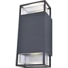 Image de LUTEC Ridge - Moderne Up & Down Wandlamp voor Buiten - GU10 - Donkergrijs - Aluminium