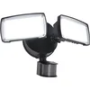 Image de LUTEC Chimera - LED security wandlamp voor buiten - Tweekoppig - 2350Lm krachtig licht - 5000K helder wit licht - Mat zwart