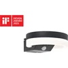 Image de LUTEC Runda - LED solar wandlamp voor buiten - Optimaal opladen door aanpasbaar zonnepaneel - Langdurige werking (tot 10 uur) - PIR bewegingssensor - 1300Lm - 3000K warm wit licht - IP54 extra weerbestendig - Donkergrijs