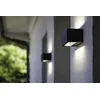Image de LUTEC Gemini - Wandlamp voor buiten - Up & Down lichtbundel - Aluminium - 10.5W - 700 Lumen - 3000K warm wit licht - Donkergrijs
