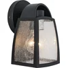 Image de LUTEC Kelsey - Kleine wandlamp waterglas - Mat Zwart