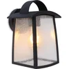 Image de LUTEC Kelsey - Medium wandlamp voor buiten E27 fitting - Zwart