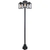 Image de LUTEC Kelsey - 3-lichts lantaarnpaal met helder glas - mat zwart