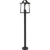 Image de LUTEC Kelsey Sokkellamp - Helder Glas - E27 - Mat zwart