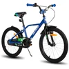 Image de Hiland Stoere Jongensfiets - 20 Inch - Met Zijwieltjes & Standaard - Handrem & Terugtraprem - Blauw - Geschikt voor buitenactiviteiten in de lente