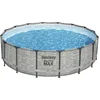 Image de Bestway - Steel Pro MAX - Opzetzwembad inclusief filterpomp en accessoires - 488x122 cm - Steenprint - Rond