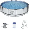 Image de Bestway Steel Pro MAX - Opzetzwembad -   457x107 cm - met filterpomp en trap - wit