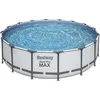 Image de Bestway Steel Pro Max Set Opzetzwembad Rond - Ø 488 x 122 cm - Inclusief Trap Pomp Filter en Afdekzeil