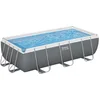 Image de Bestway Power Steel - Opzetzwembad inclusief filterpomp en zwembadtrap - 404 x 201 x 100 cm - Rechthoekig
