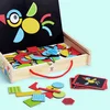 Image de Hape Magnetische Kunstdoos - 91 magnetische vormen, 12 inspiratiekaarten, houten speelgoed vanaf 3 jaar