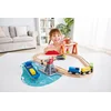 Image de Hape Lift & Load Havens Speelset   Houten Treinset met Kraanwagen en Schip, 26 delig, 3 jaar+