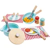 Image de Hape Kook- en Serveersets van Hout   21-delig Houten Speelgoed Keukenset voor Kinderen vanaf 2 Jaar