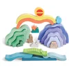 Image de Hape Nature Scene Stacking Blocks - Houten Stapelblokken met Dieren- en Natuurthema, 22 stuks, 2+ jaar