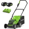 Image de Greenworks grasmaaier 2 x 24 volt met 2x 4ah batterij en dual lader G24X2LM36K4X