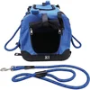 Image de Draagtas - M PETS - REMIX 2 in 1 Blauw - 41 x 28 x 28 cm - Opvouwbaar - Lichtgewicht - Harnasgordel