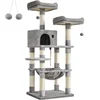 Image de Nancy's Kattenboom XL 143 CM - Luxe Kattenhuis - Krabpaal - Katten