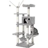 Image de Feandrea Kattenboom Lichtgrijs XL - Krabpaal 154cm - Klimboom Met Hangmat PCT86W