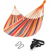 Image de Dubbele Hamak 2 Persoons - Comfortabel & Draagbaar - Regenboog Kleuren