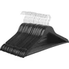 Image de Songmics - 50x Houten Kledinghanger - Set van 50 Stuks - Esdoorn hout - met uitsparing - 360 graden draaibaar - zwart