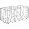 Image de SONGMICS - schanskorf - Stenen Gabions - mand voor stenen - draadhek met 5 x 10 cm maaswijdte - roestvrij gegalvaniseerd Staal - 100 x 50 x 50 cm