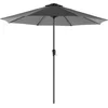 Image de SONGMICS parasol, 3 m diameter, zonwering, achthoekige tuinparasol van polyester, inklapbaar, met zwengel, zonder statief, buiten, voor tuin, balkon en terras, grijs GPU30GYV1