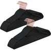 Image de SONGMICS Kleerhangers fluweel, set van 30, antislip, kleine stang voor stropdassen, 360° draaibare haak, 0,6 cm dik, ruimtebesparend, 43,5 cm lang, voor mantels, broeken, roségoud-zwart,