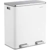 Image de Pedaalemmer met 2 vakken - 60 liter - 2x30 liter compartiment - softclose prullenbak - wit