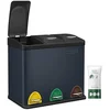 Image de Keukenprullenbak   3-in-1 afvalscheiding   24 liter   Rookgrijs