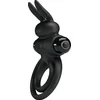 Image de Pretty Love - Vibrerende Cockring met Konijntje - 10 Standen - Zwart