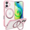 Image de TORRAS Hoesje Geschikt voor Apple iPhone 16 - UPRO Ostand R Fusion - Compatibel met MagSafe - 360° Draaibare Standaard - Back Cover Kickstand Ring - Roze