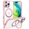 Image de TORRAS Hoesje Geschikt voor Apple iPhone 16 Pro Max - UPRO Ostand R Fusion - Compatibel met MagSafe - 360° Draaibare Standaard - Back Cover Kickstand Ring - Roze